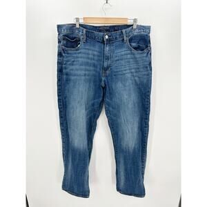 Lucky Brand Medium Wash 181 Relaxed Straight Denim Jeans Cotton  Men Size 40x32